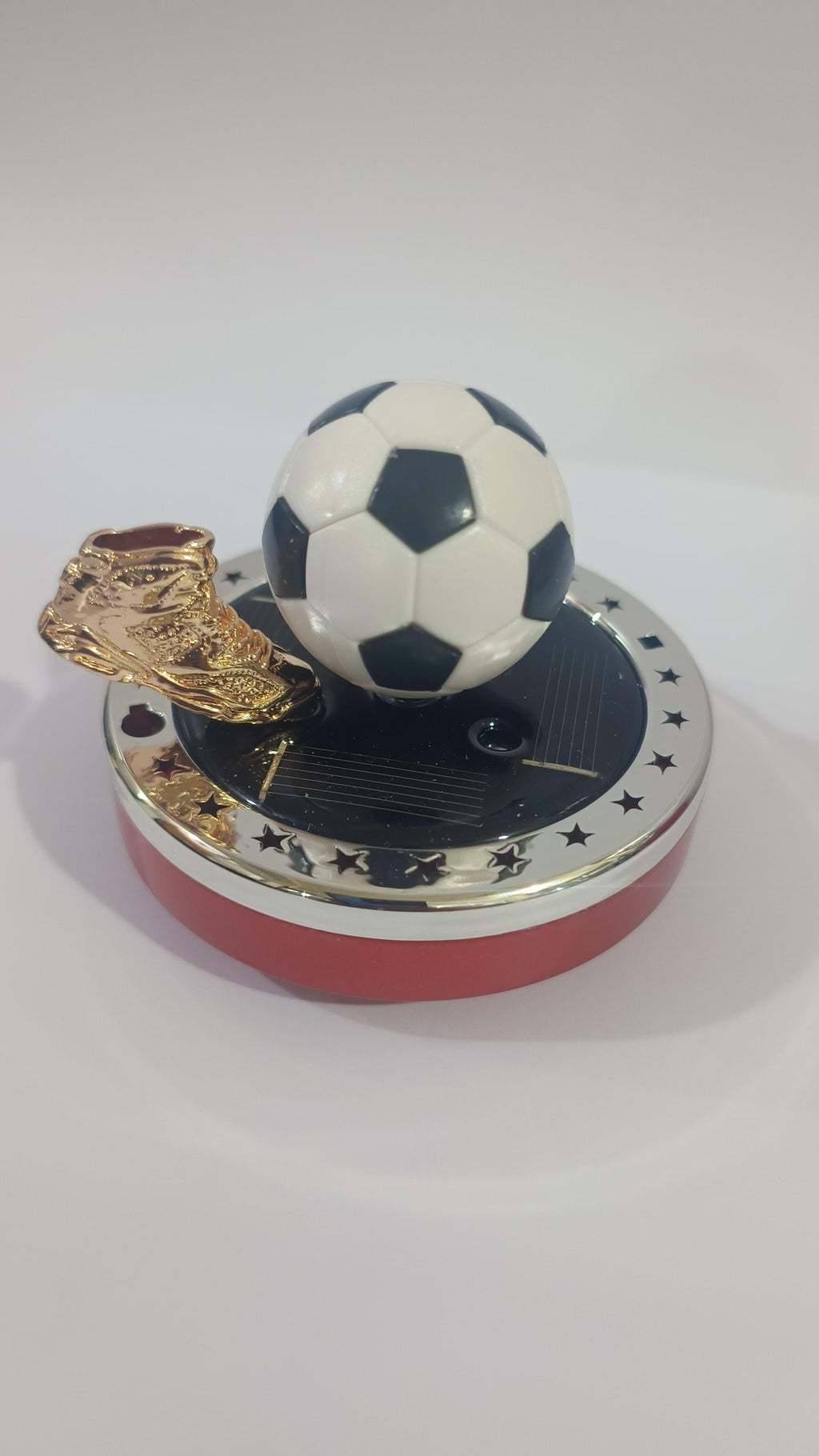 Football Solar Power Energy Car Air Freshener Silver